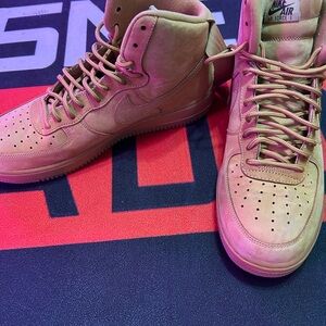 Nike Tan High Top Sneakers Air Force 1